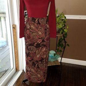 Paisley print skirt